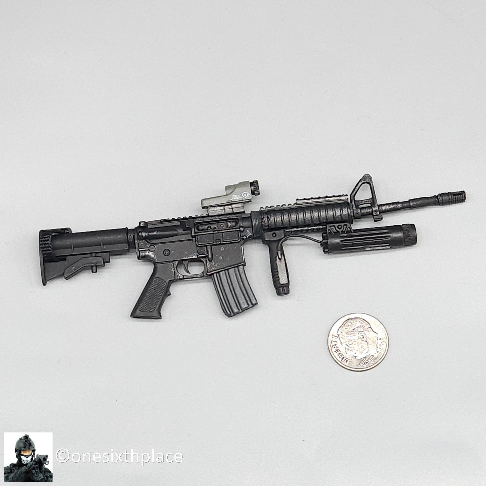 1:6 scale BBI M4 Rifle w/ Reflex Sight & Tac Light for 12" Figures