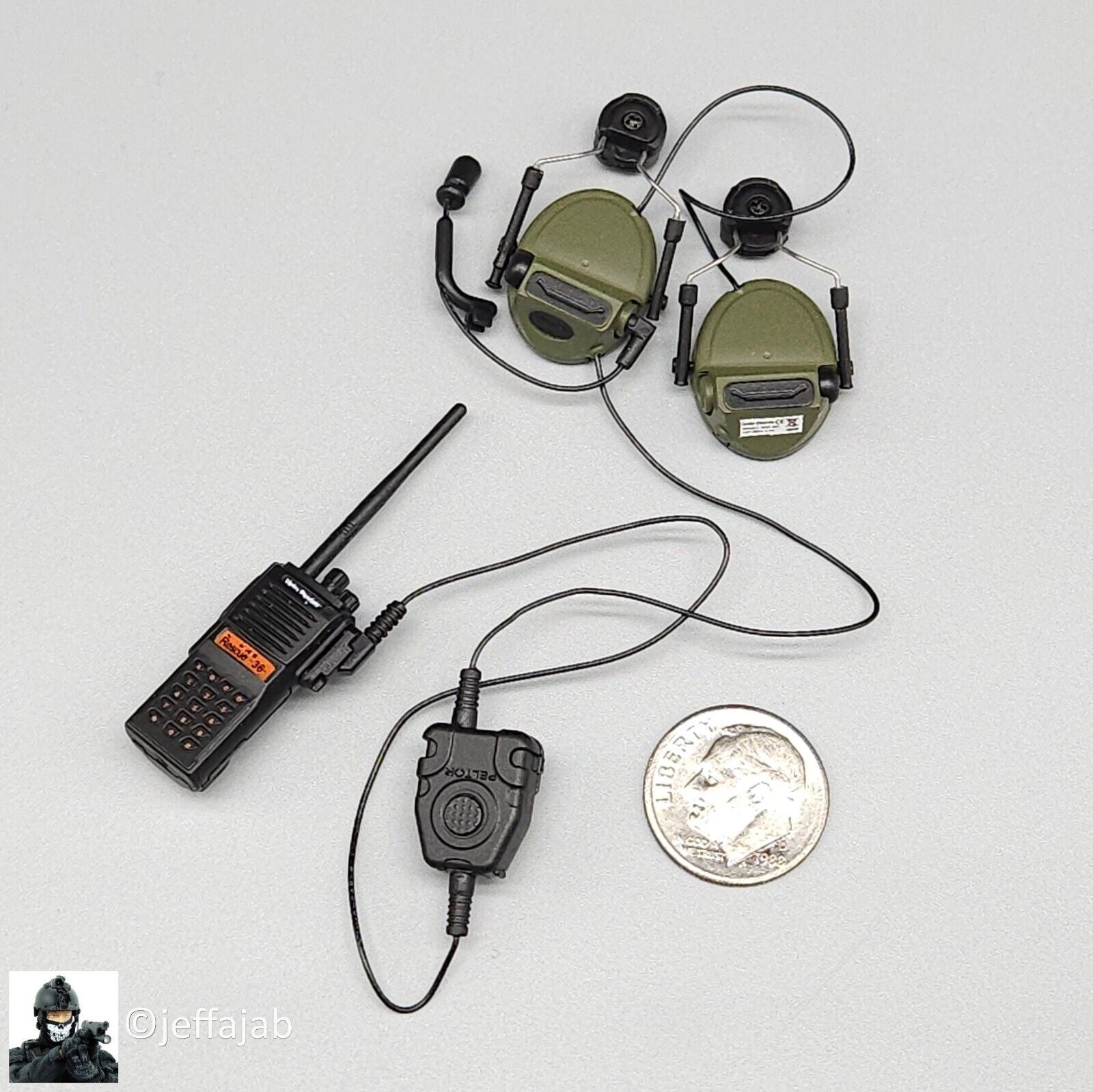 1:6 Easy & Simple Russian FSB Spetsnaz ALPHA Radio w/ Headset for 12" Figures