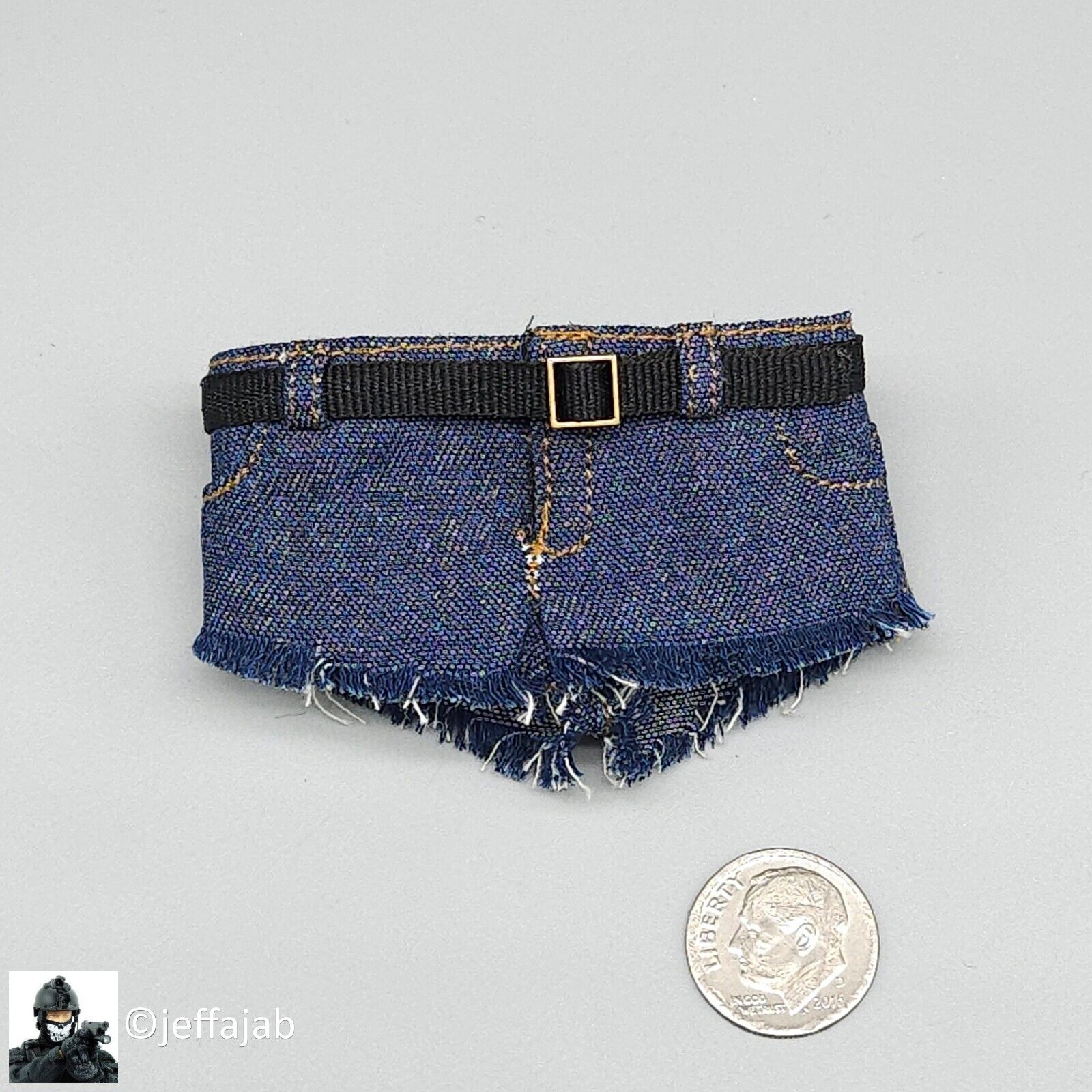 1:6 scale Create Models Sniper Girl Lan Female Jeans Shorts w/ Belt 12" Figures