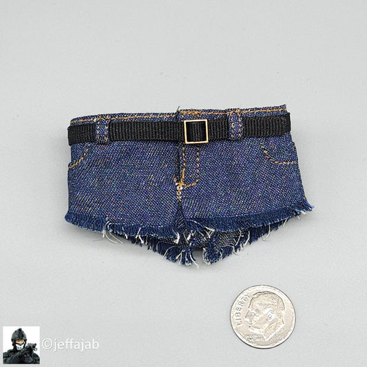 1:6 scale Create Models Sniper Girl Lan Female Jeans Shorts w/ Belt 12" Figures