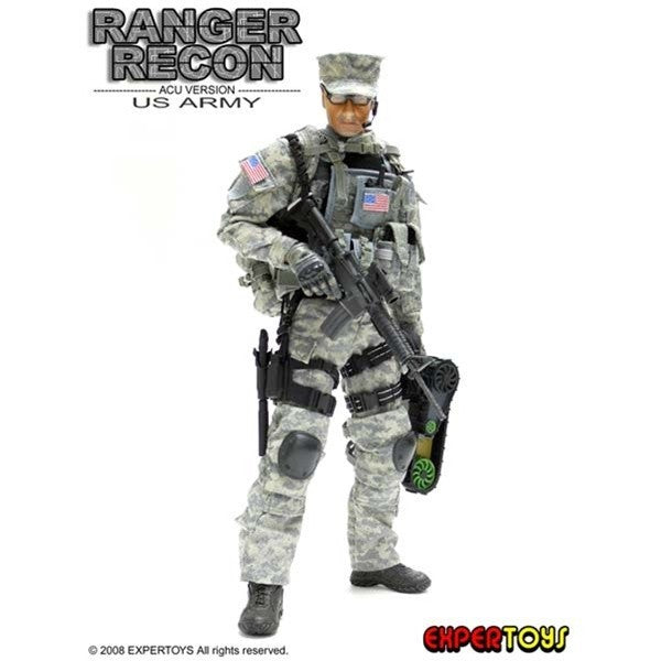 1:6 scale ExperToys Ranger Molded Black Oakley Boots (Foot Type) for 12" Figures