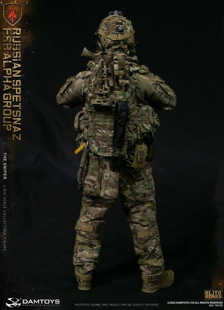 1:6 scale DamToys Russian Spetsnaz FSB ALPHA Group Sniper 12" Figure 78100