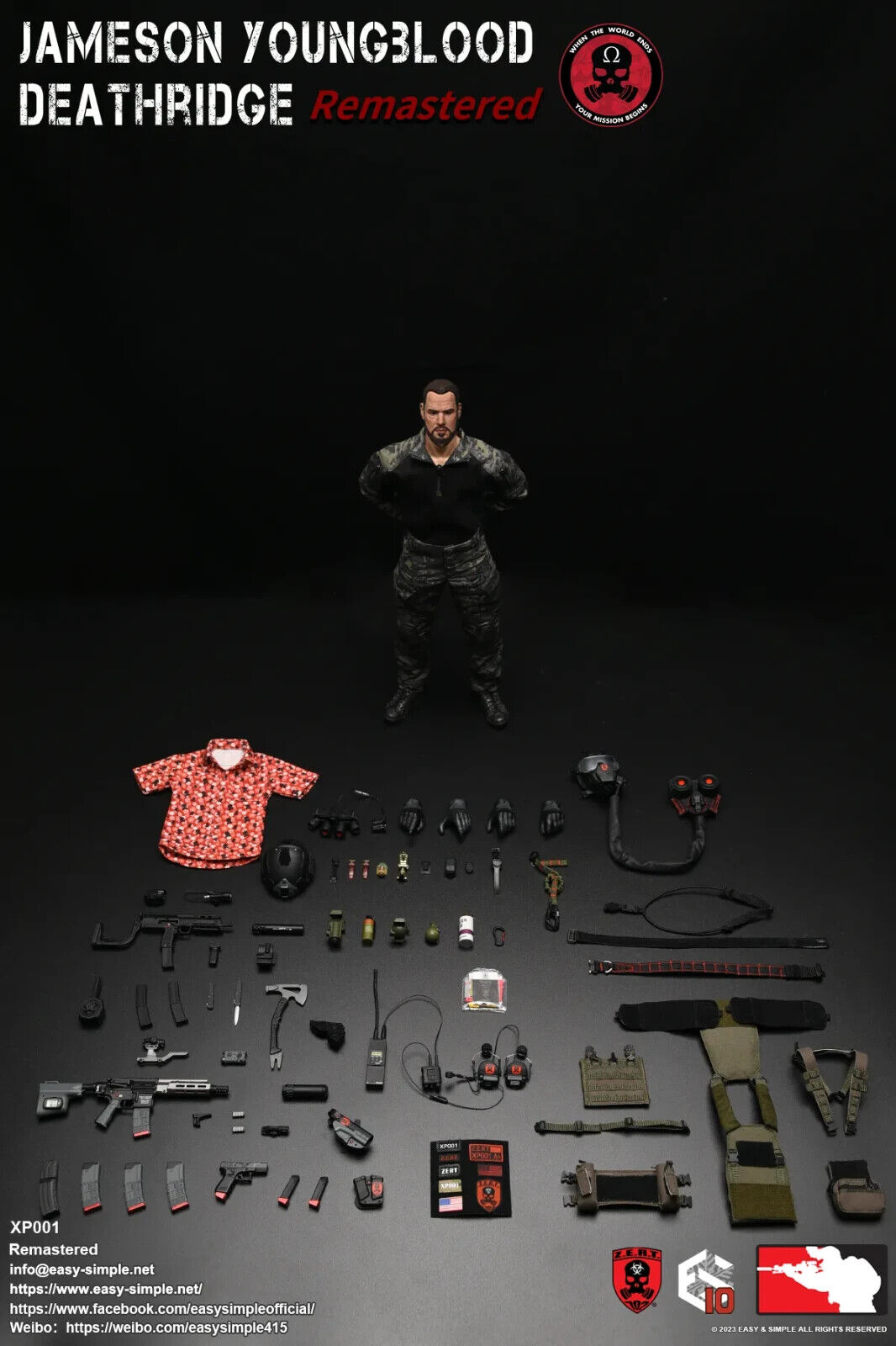 1:6 scale Easy & Simple ZERT Deathridge Remastered Male Head Sculpt 12" Figures