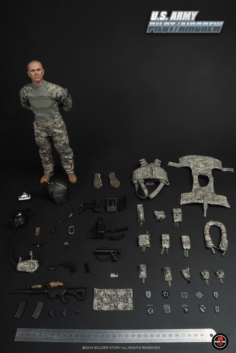 1:6 scale Soldier Story US Army Aircrew Pilot Steamlight Flashlight 12" Figures