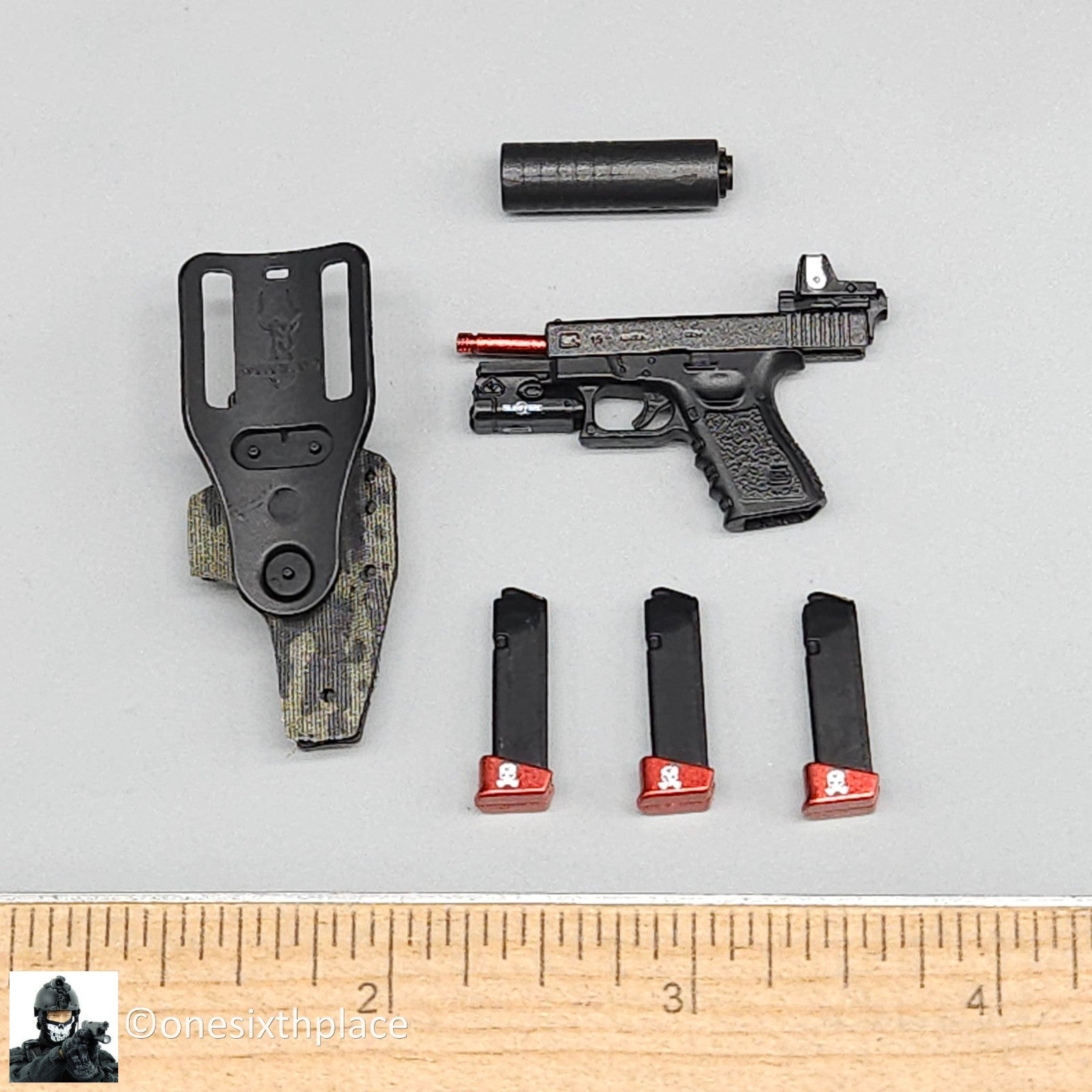 1:6 Easy & Simple ZERT Super Death Squad One Way Ticket Pistol w/ Holster