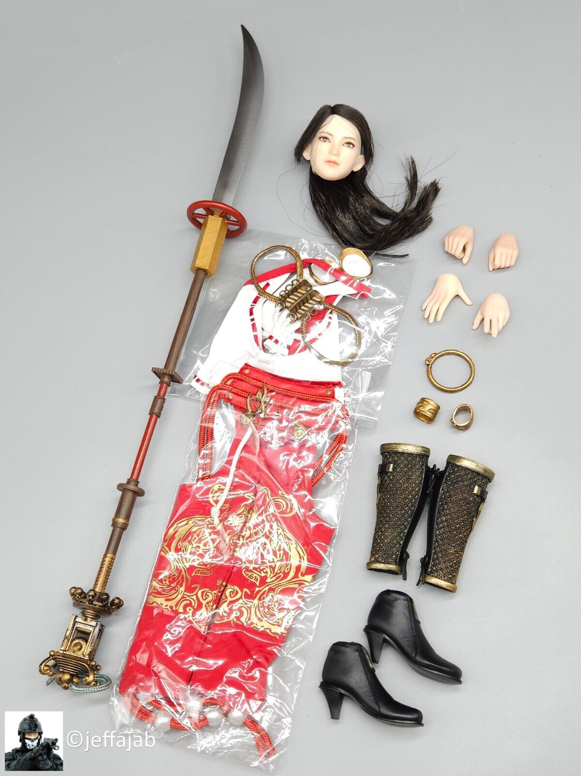 1:6 scale Super Duck Dragon Witch Momiji Female Head & Clothing Set SET075