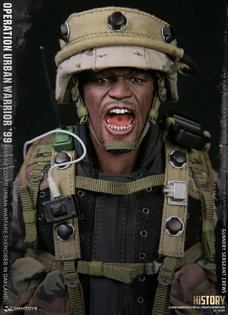 1/6 scale DamToys USMC Crews Speed Lace Combat Boots (Foot Type) for 12" Figure