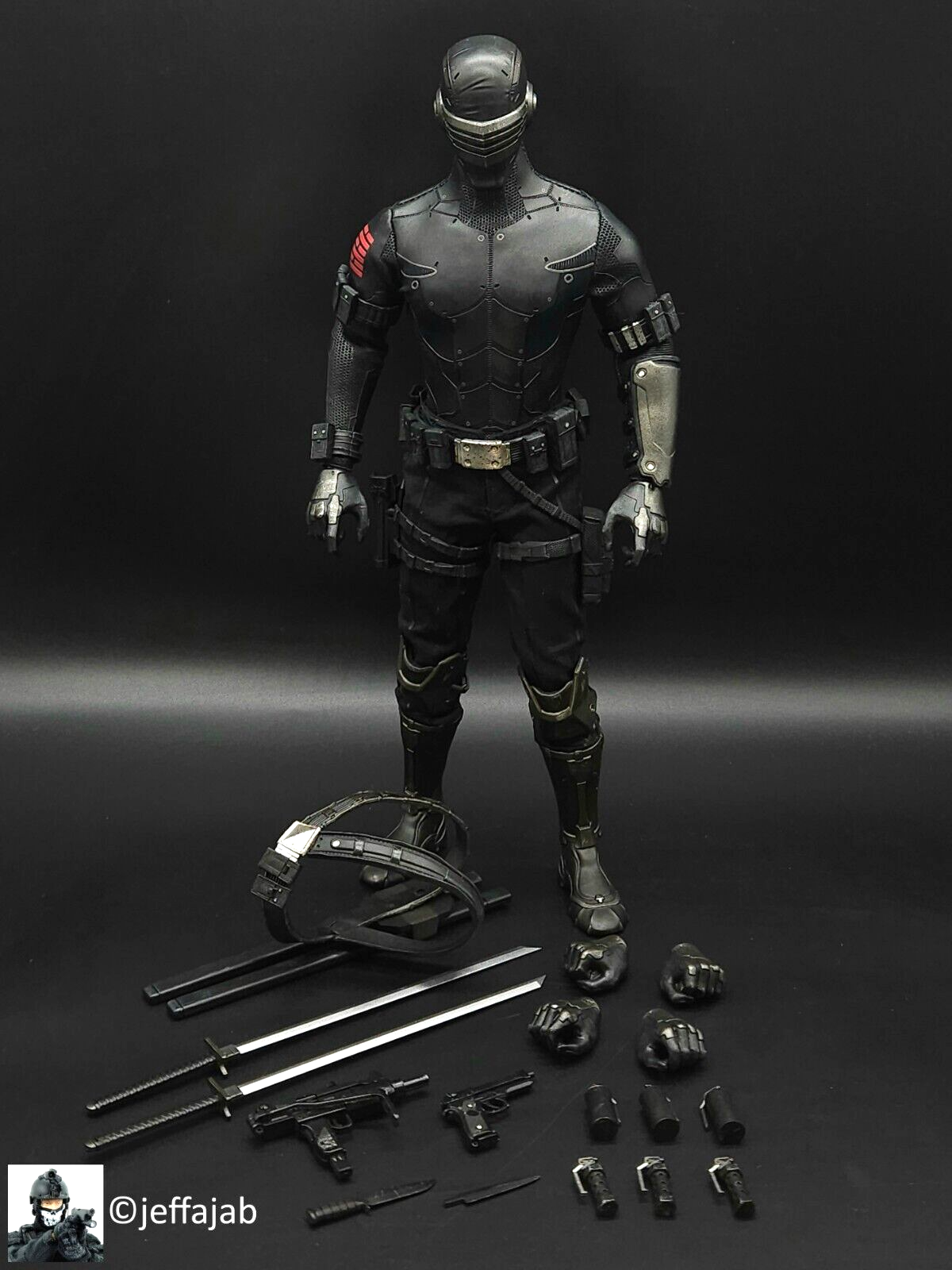 1:6 scale 3A ThreeZero GI Joe Snake Eyes 12" Figure 3A-3Z0215 ThreeA
