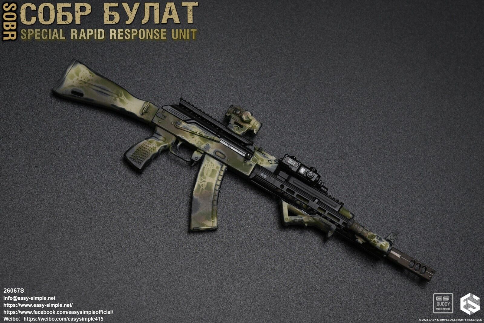 1:6 Easy & Simple Russian Rapid Response SOBR S AK74 Rifle Set for 12" Figures