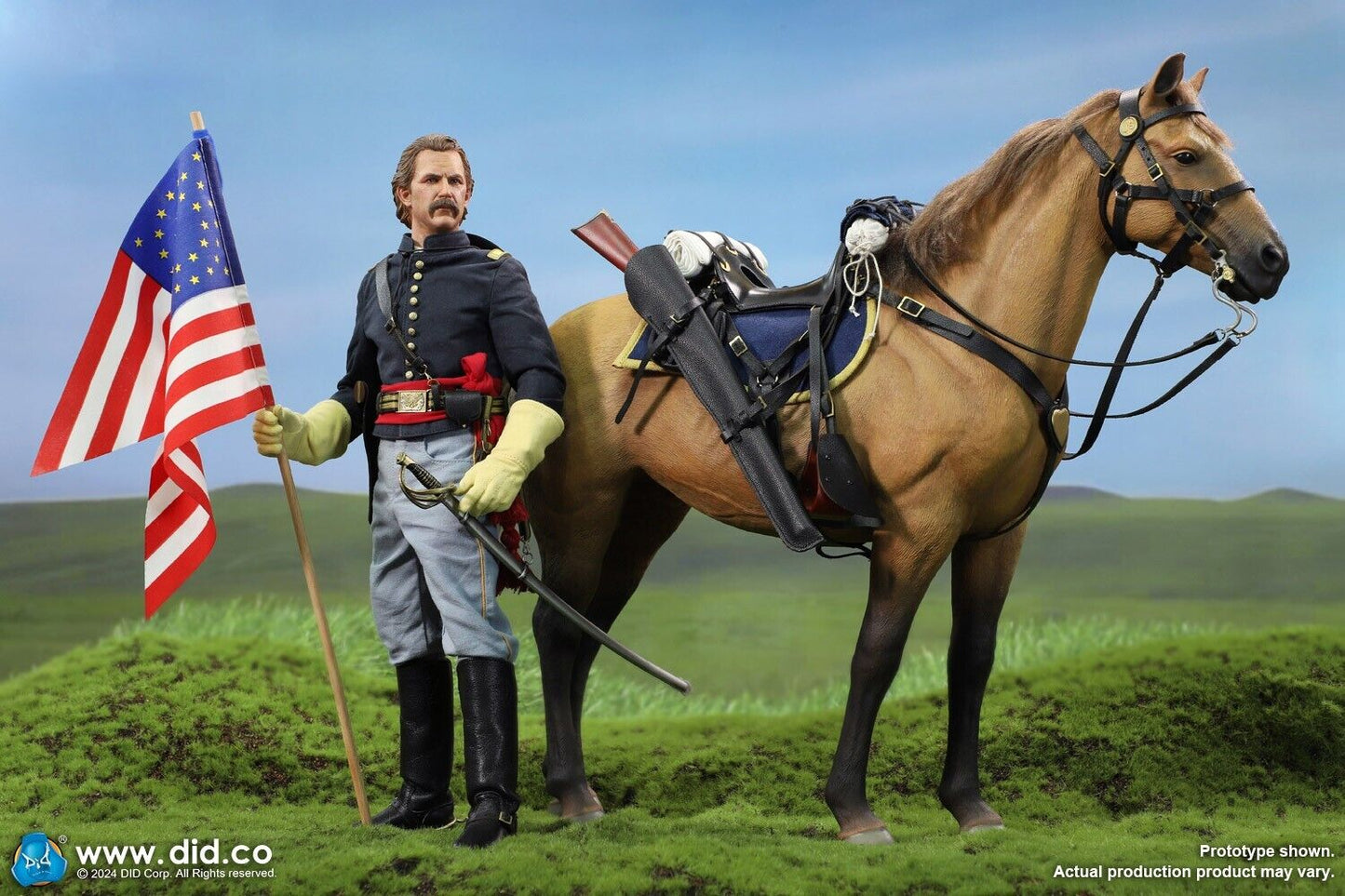 1:6 scale DiD US Civil War Brown War Horse (Standing) for 12" Figures E60076