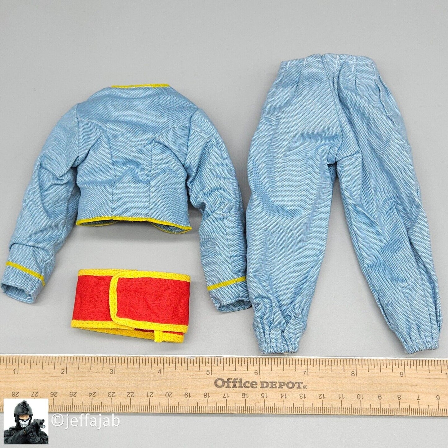 1:6 scale Sideshow Civil War Union Zouave Infantry Uniform & Sash for 12" Figure