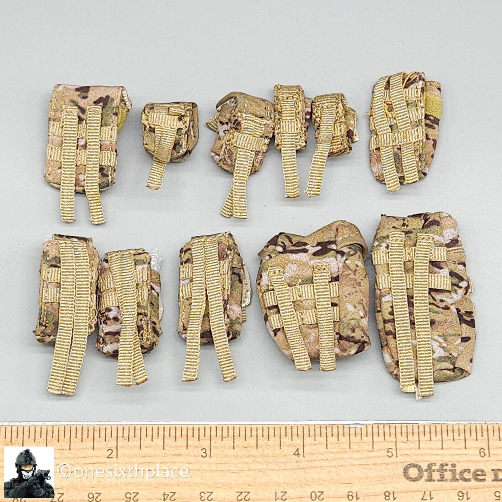 1:6 Mini Times 101st Airborne Div Multicam OCP Pouches Set for 12" Figures