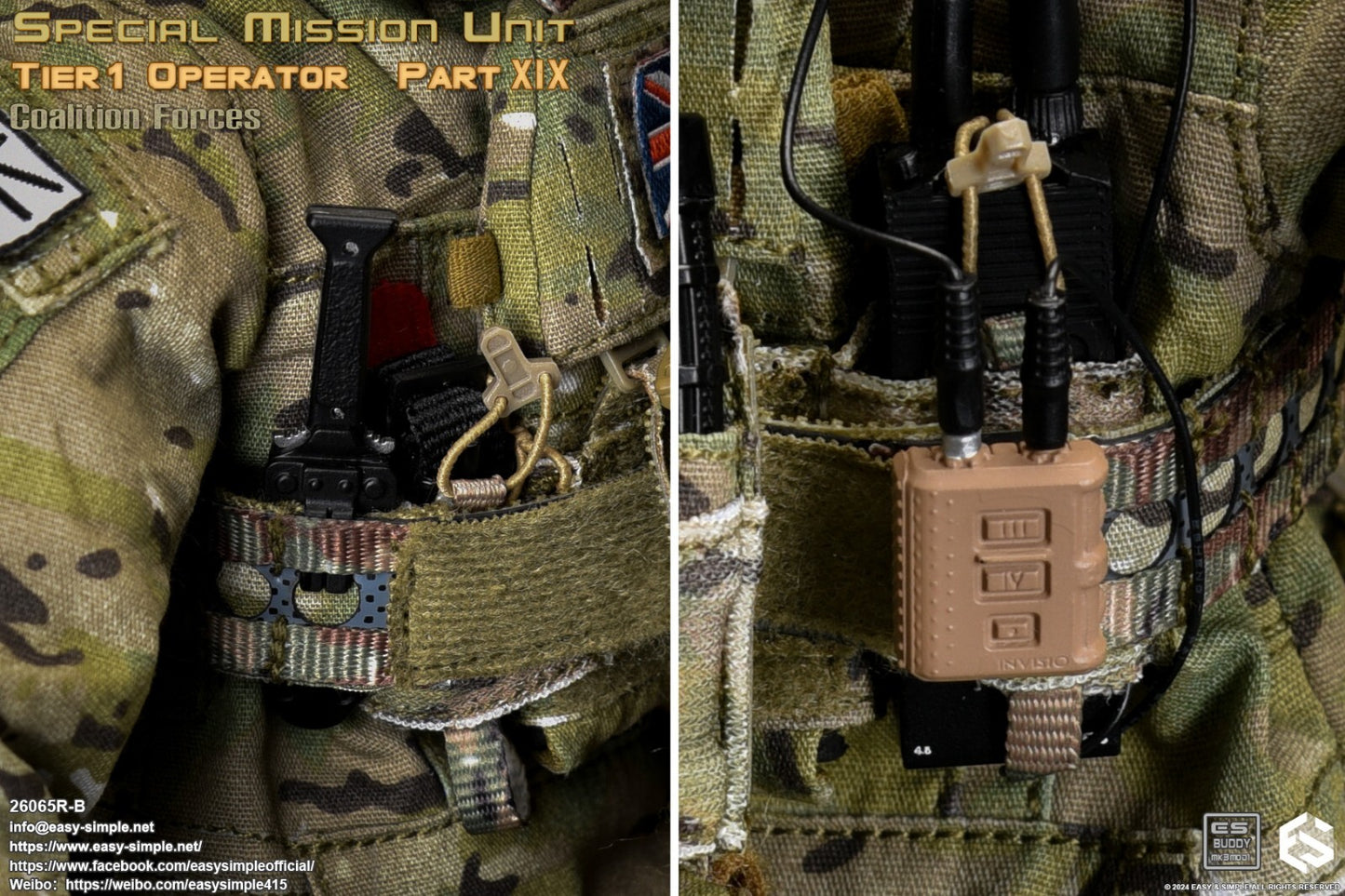 1:6 scale Easy & Simple Coalition Forces British SAS Dagger Knife 12" Figures