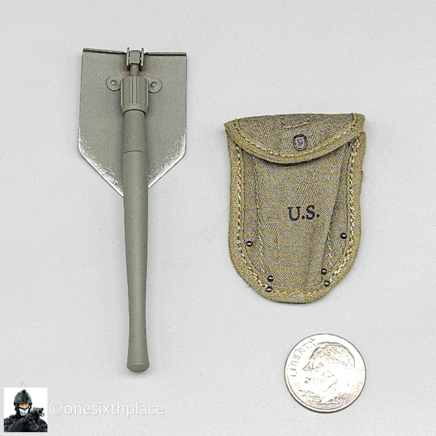 1:6 scale Ujindou WWII US Armored Infantryman M43 Shovel w/ Pouch for 12" Figure