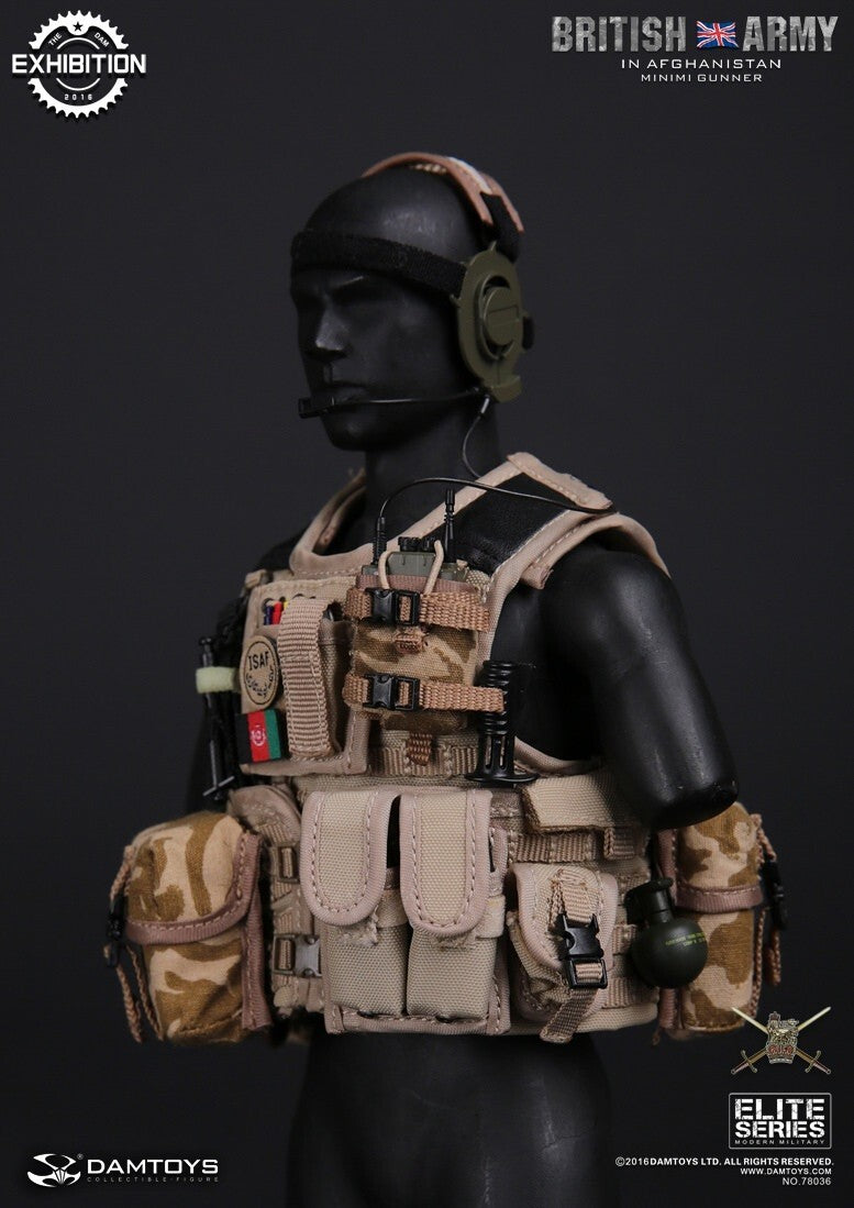1:6 scale Damtoys British Army Minimi Gunner Osprey Assault Body Armor Vest