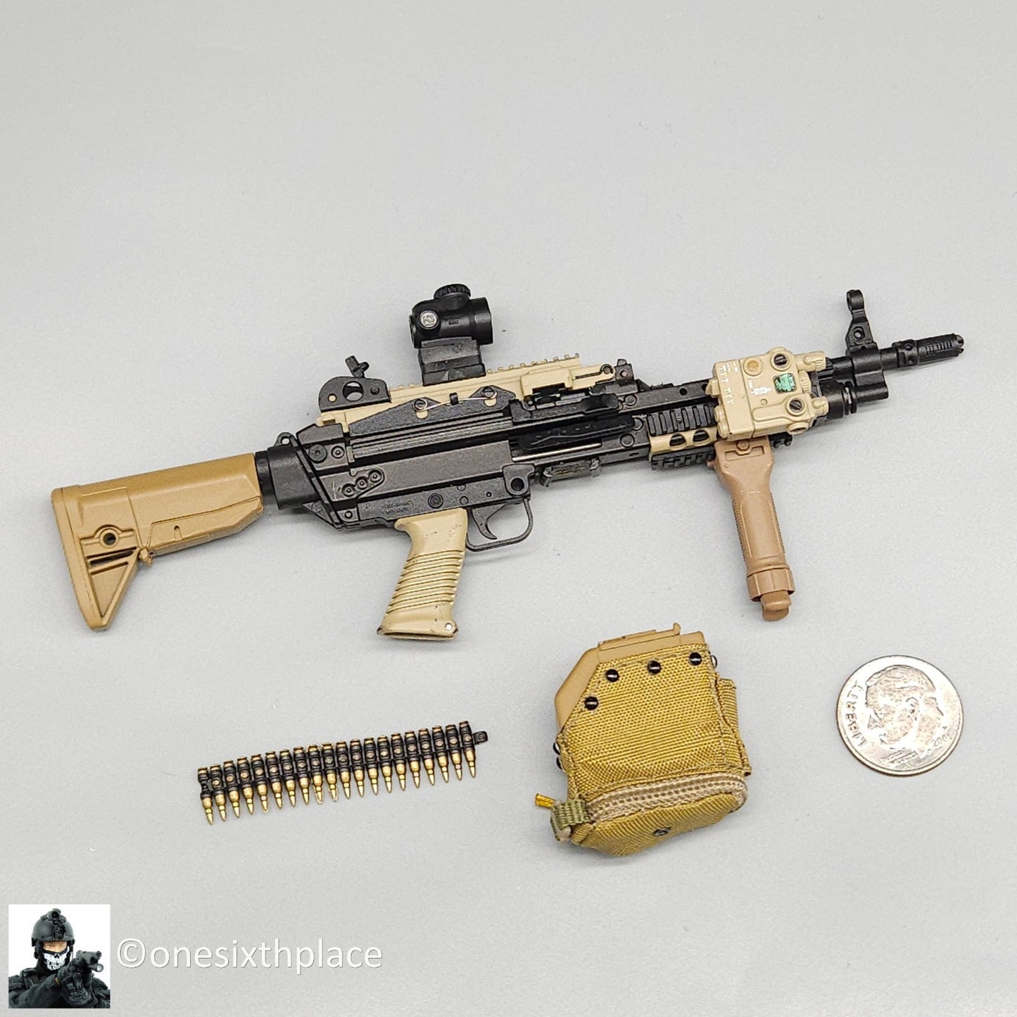 1:6 scale Easy & Simple SAD Low Profile SAW K Compact 5.56 Machine Gun