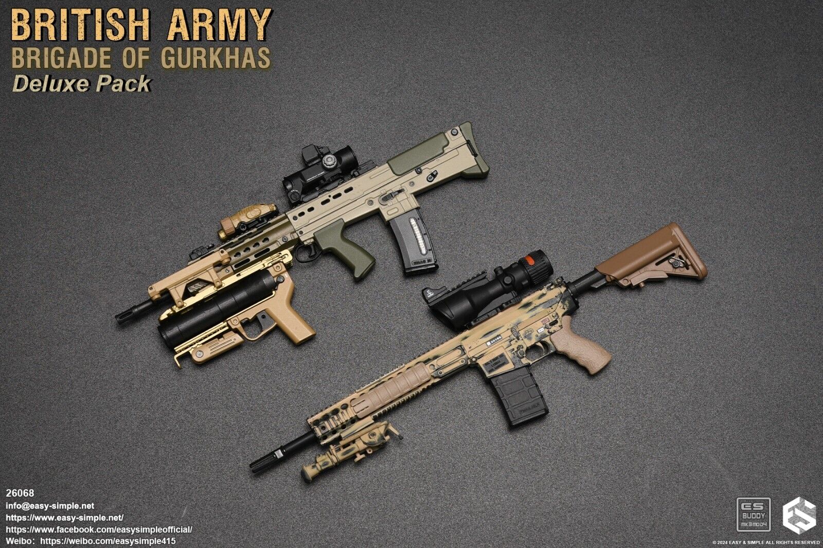 1:6 Easy & Simple British Army Brigade of Gurkhas L85A3 Rifle Set 12" Figures