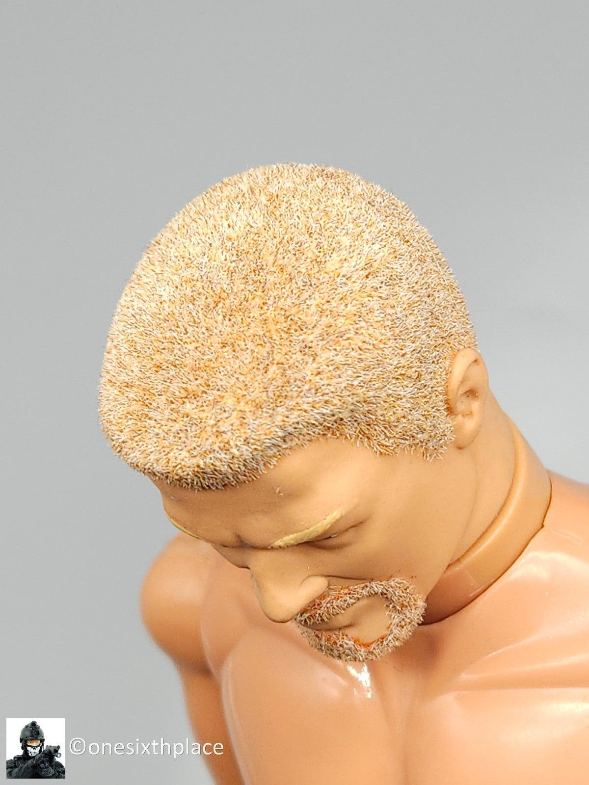 1:6 scale Hasbro GI Joe 1996 Male Body w/ Blond Flocked Hair Beard 12" Figure