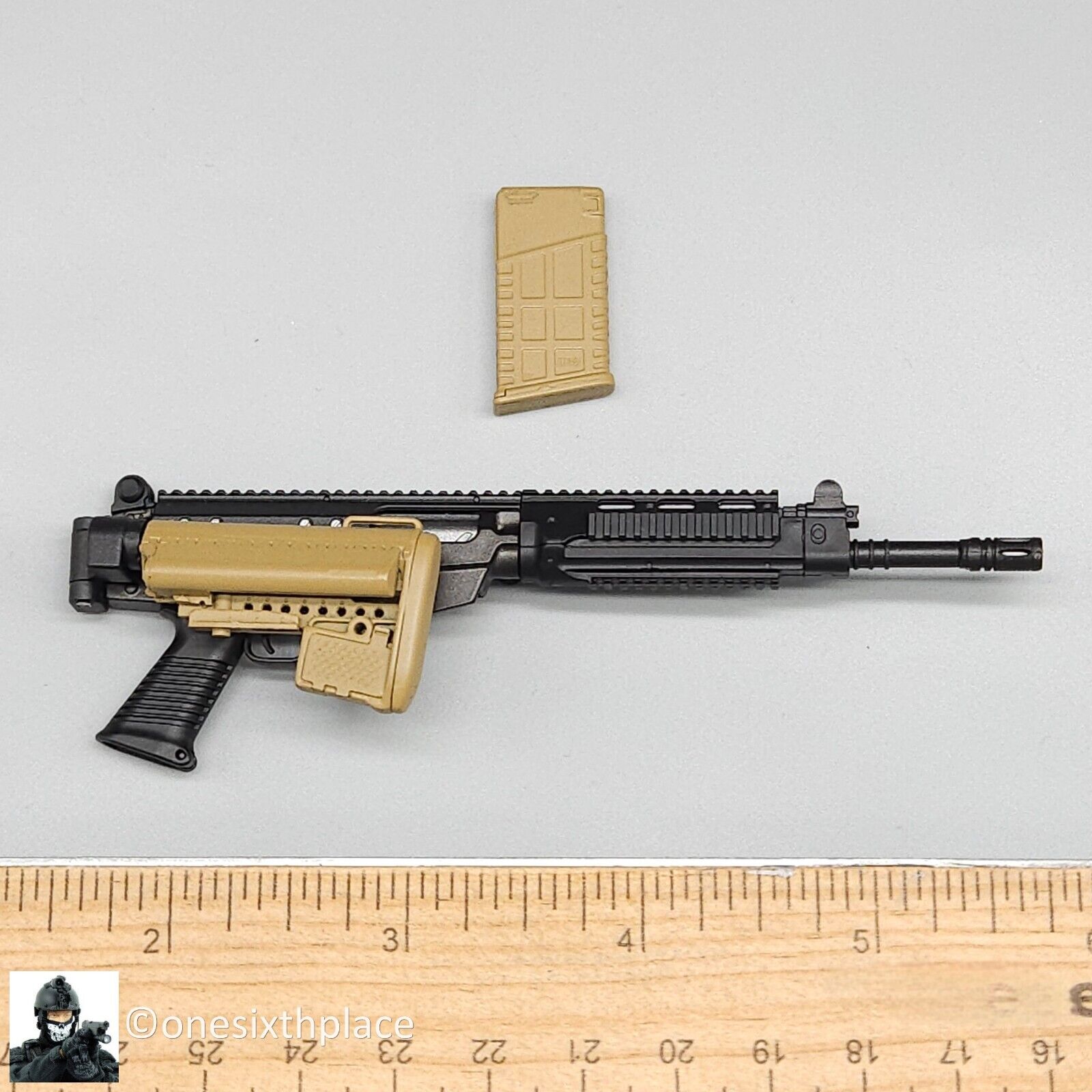 1:6 Easy & Simple PMC Weapon Set SA 58 7.62 Assault Rifle FDE for 12" Figures