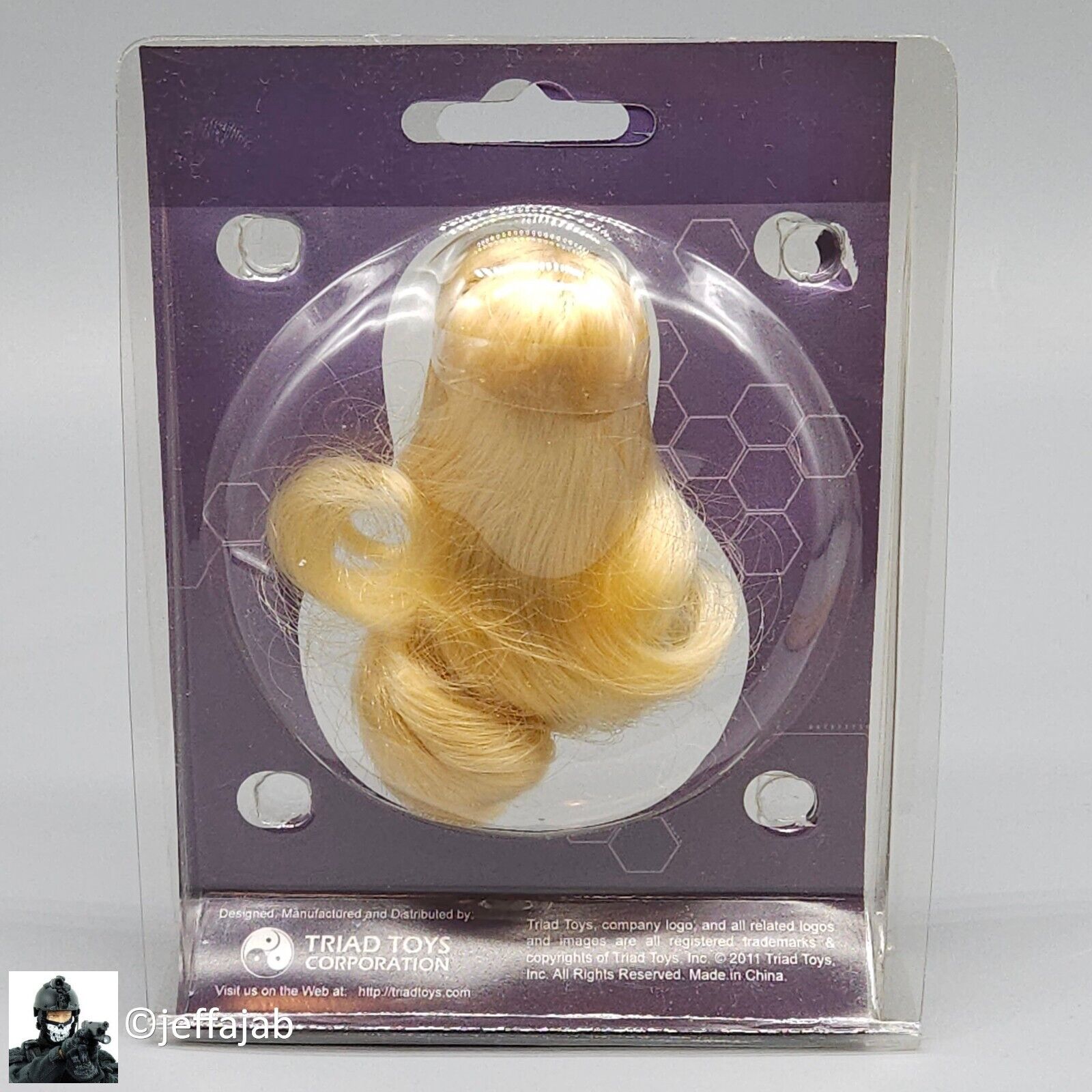1:6 Triad Toys Female Head Sculpt Series 3 Amber Blond Hair for 12" Figures