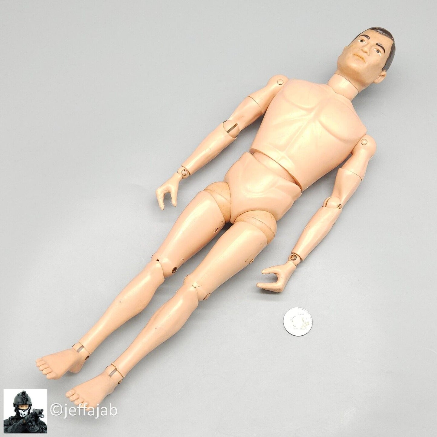 1:6 scale Vintage 1964 Hasbro GI Joe Brown Hair C7 12" Figure