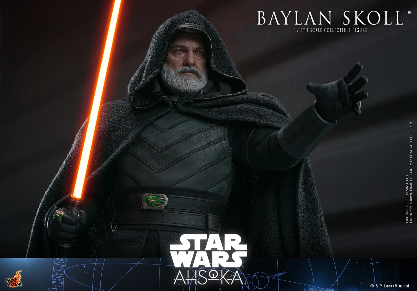 1:6 scale Hot Toys Star Wars Ahsoka Baylan Skoll 12" Action Figure TMS125