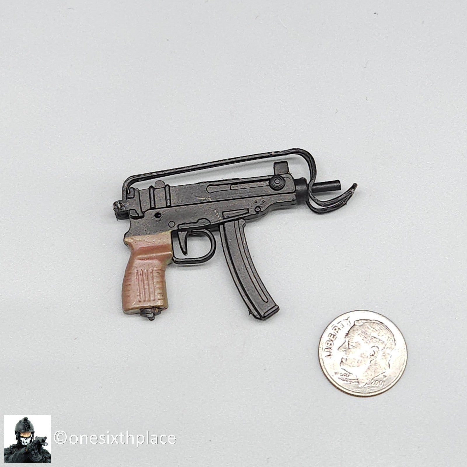 1:6 Ultimate Soldier Skorpion Machine Gun Pistol w/ Folding Stock for 12" Figure