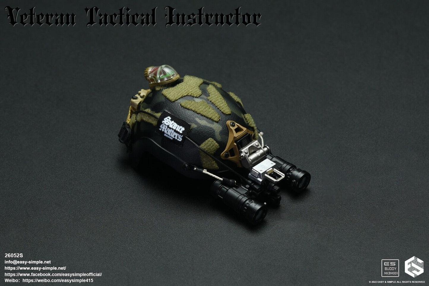 1:6 Easy & Simple Veteran Tactical Instructor Special Ver. MCB Helmet w/ NVG