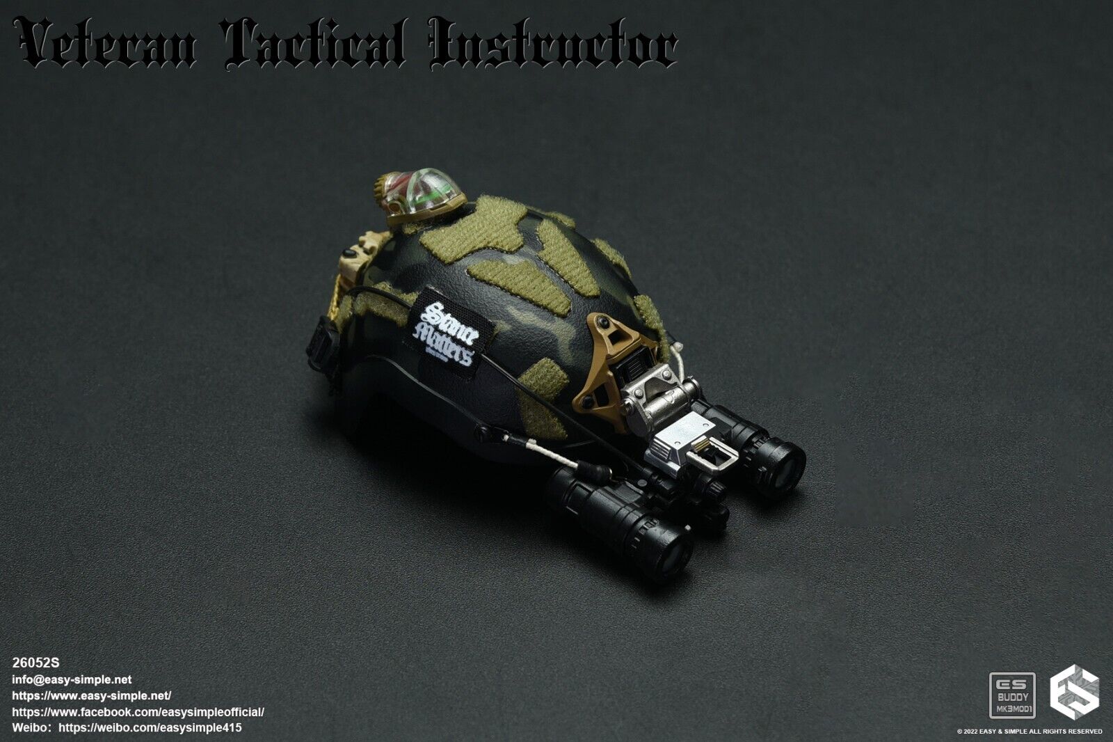 1:6 Easy & Simple Veteran Tactical Instructor Special Ver. MCB Helmet w/ NVG