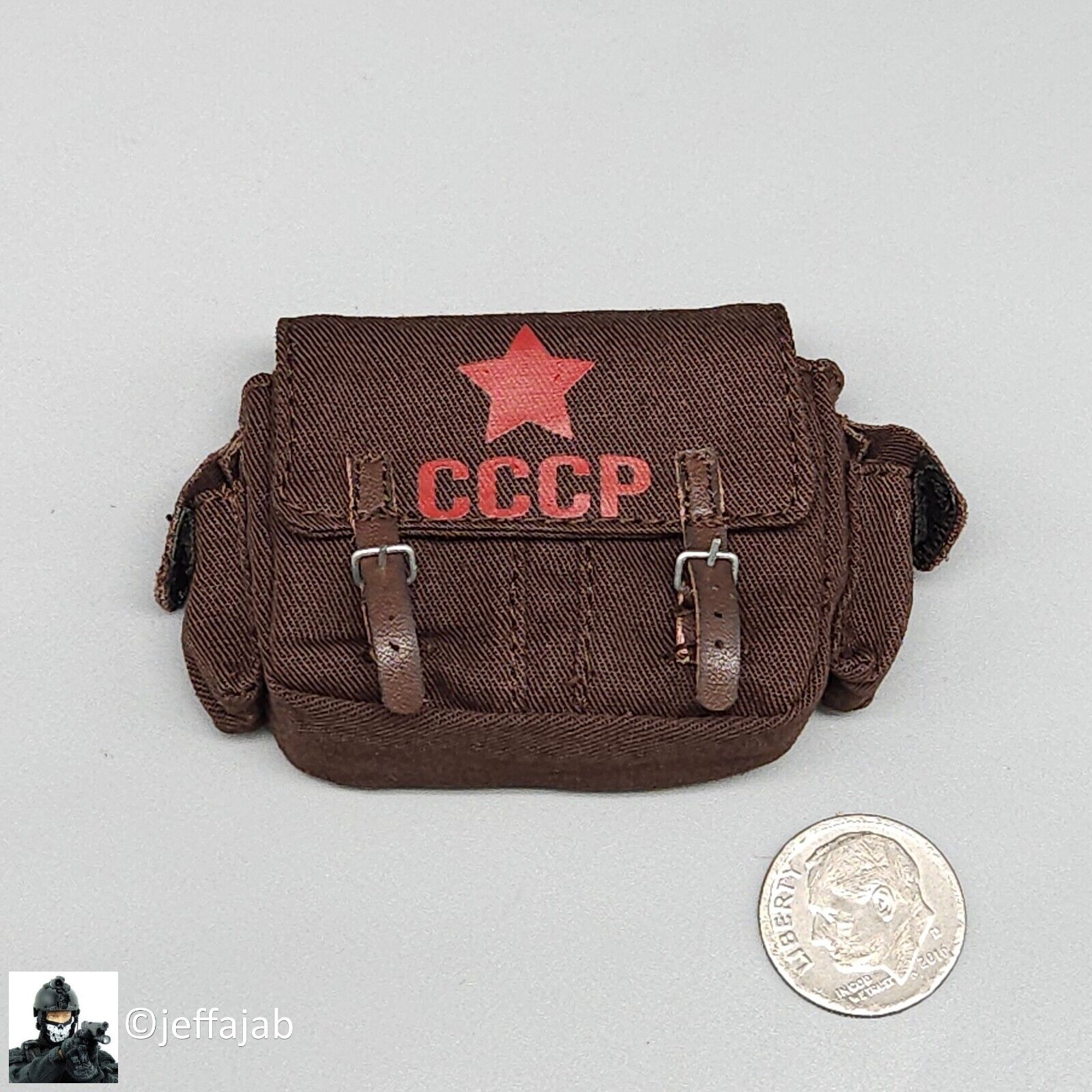 1:6 Flagset Soviet Red Alert Mobilize Troops Gas Mask Bag Pouch for 12" Figures