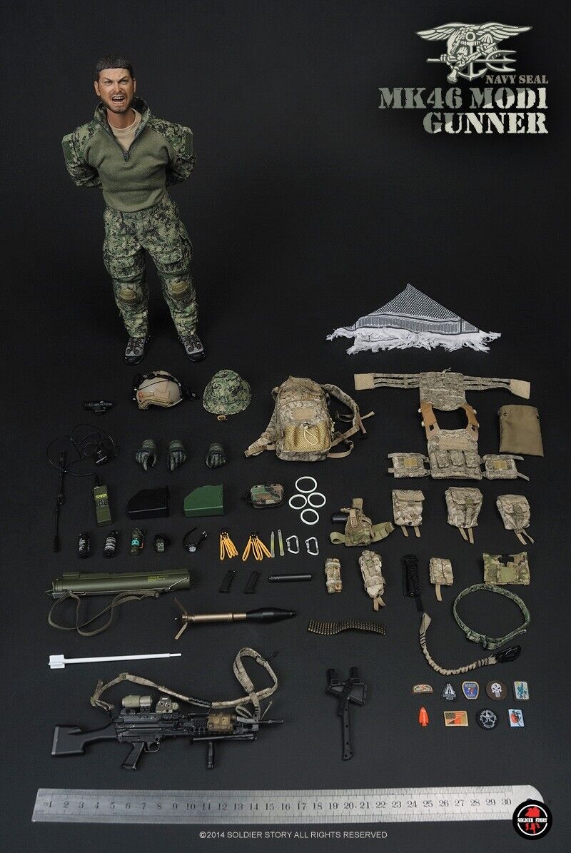 1:6 Soldier Story AOR1 Camo Medium Hydration Utility Pouch for 12" Figures