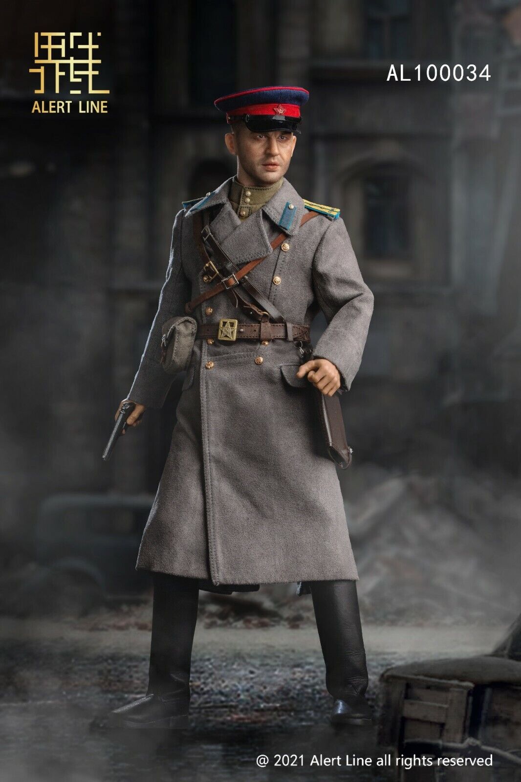 1:6 scale Alert Line WWII Soviet NKVD Officer Shirt Captain Rank for 12" Figures