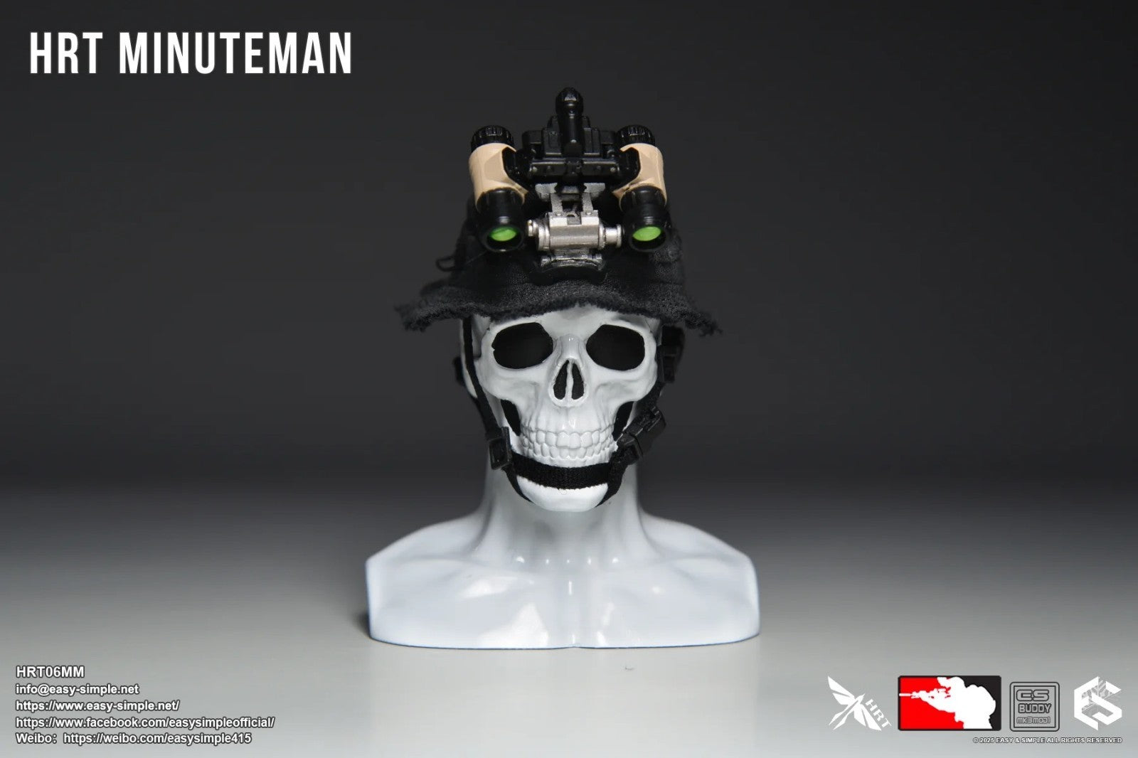 1:6 Easy & Simple HRT Minuteman ShotShow 2025 Skull Head w/ Display Mannequin