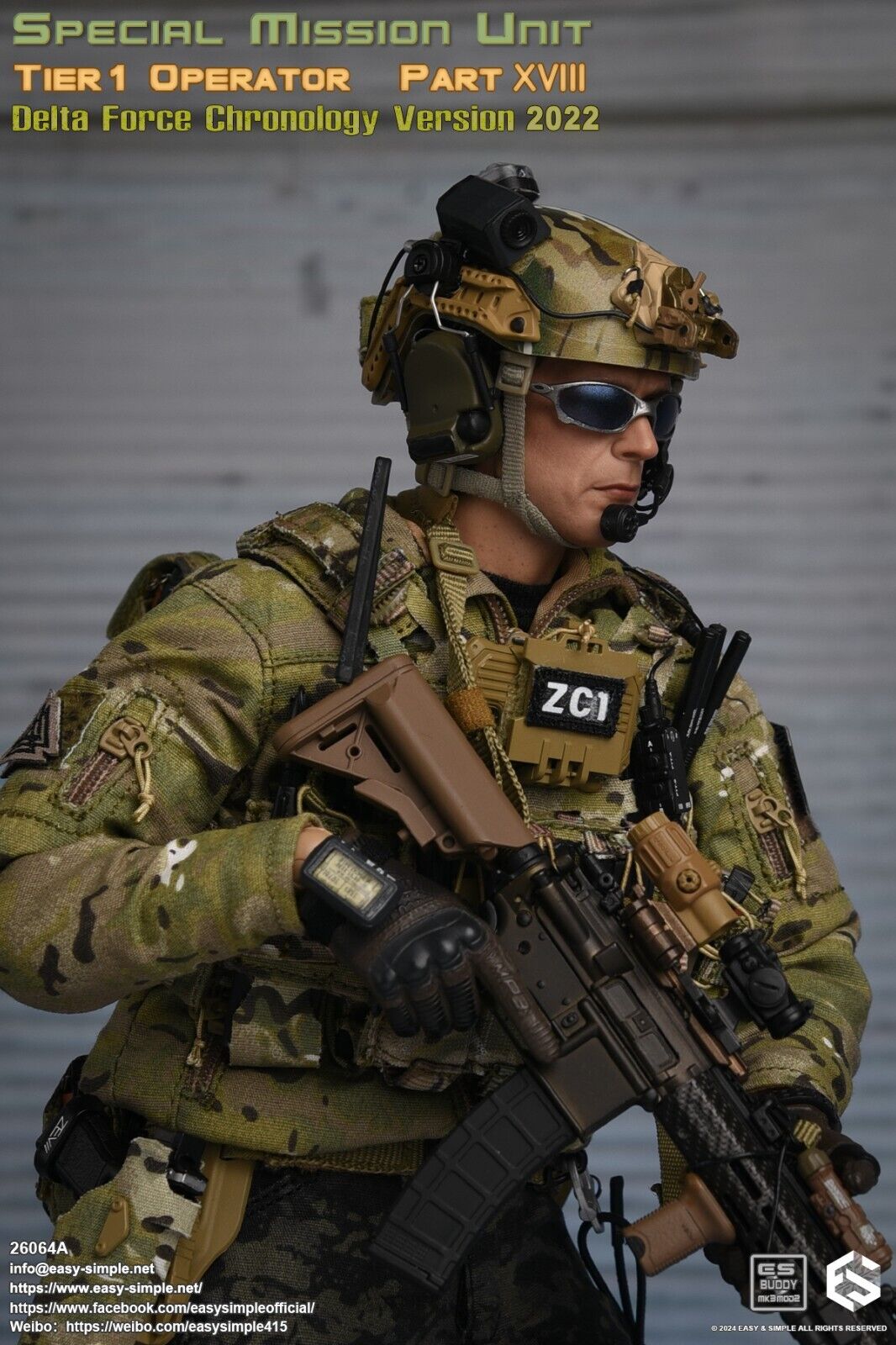 1:6 scale Easy & Simple Delta Force Chronology 2022 Ver. A HK416 Rifle Set