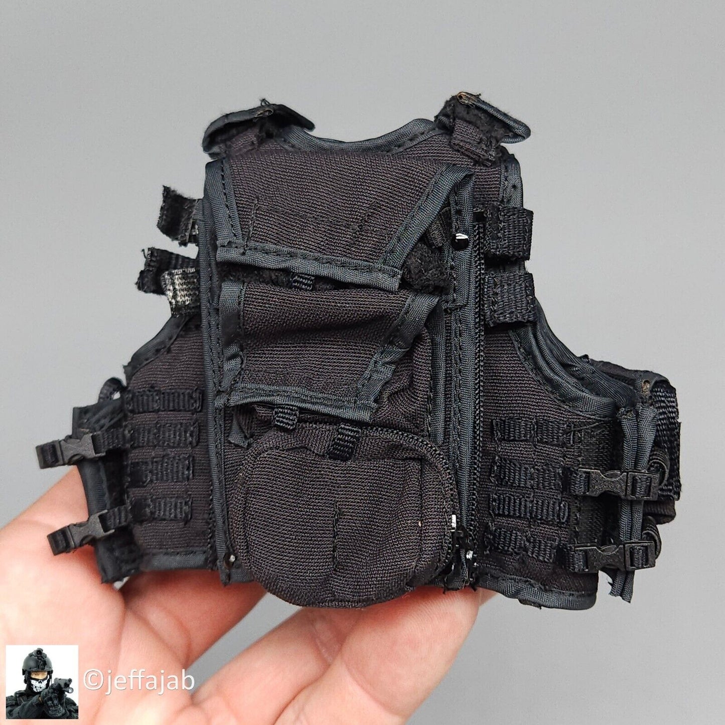 1:6 scale ACE Navy SEAL Black AWS CQB Vest for 12" Figures