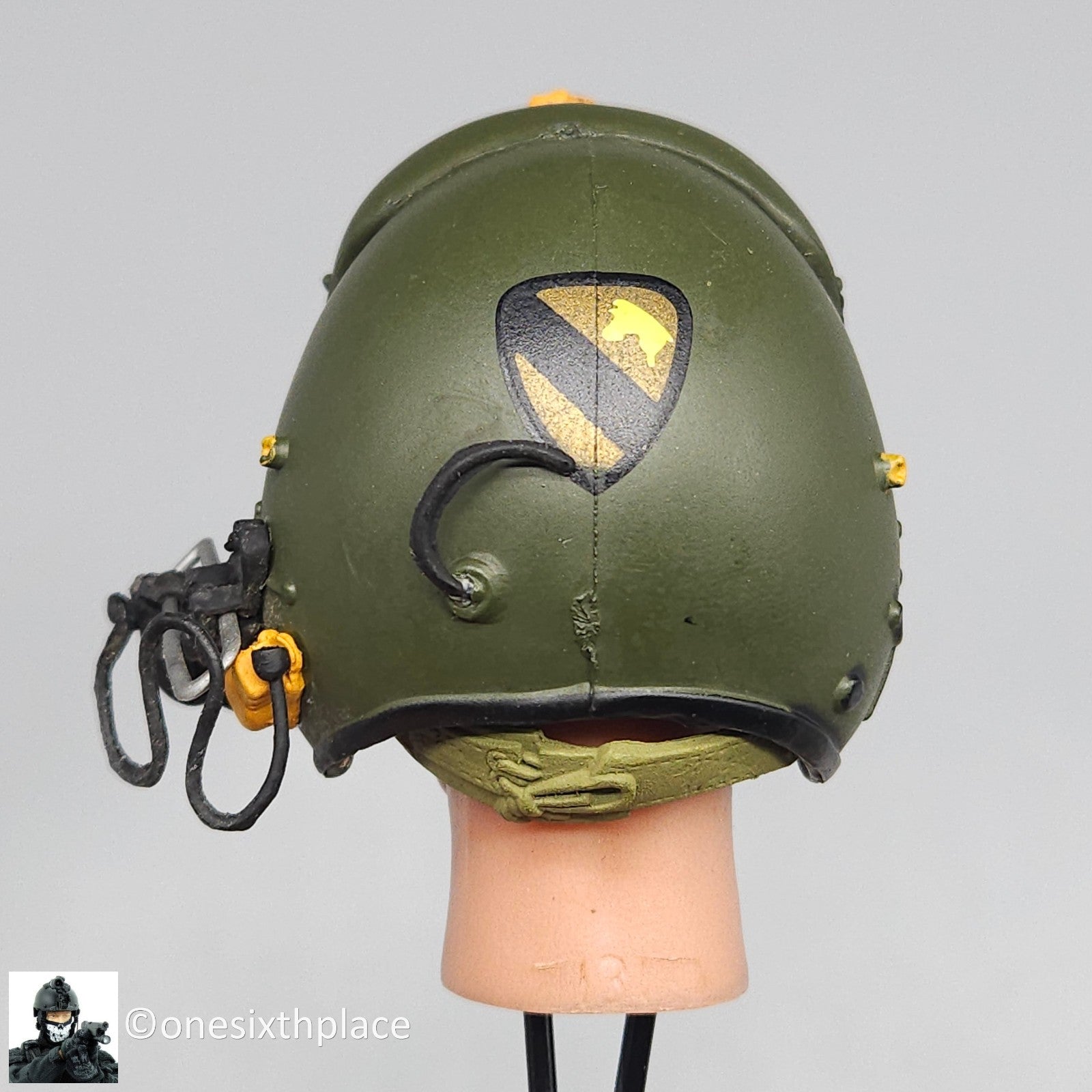 1:6 Ultimate Soldier US Vietnam Air Cavalry Helicopter Pilot Helmet 12" Figures