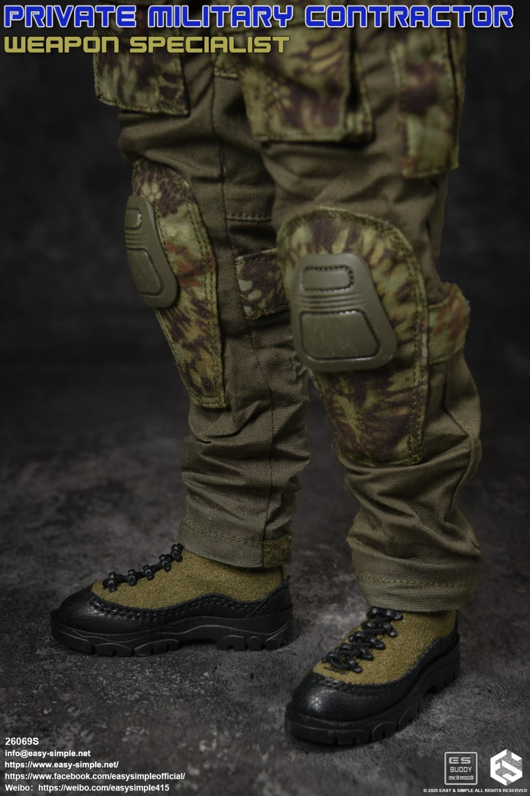 1:6 scale Easy & Simple PMC Weapon Specialist Green Danner Boots (Peg Type)