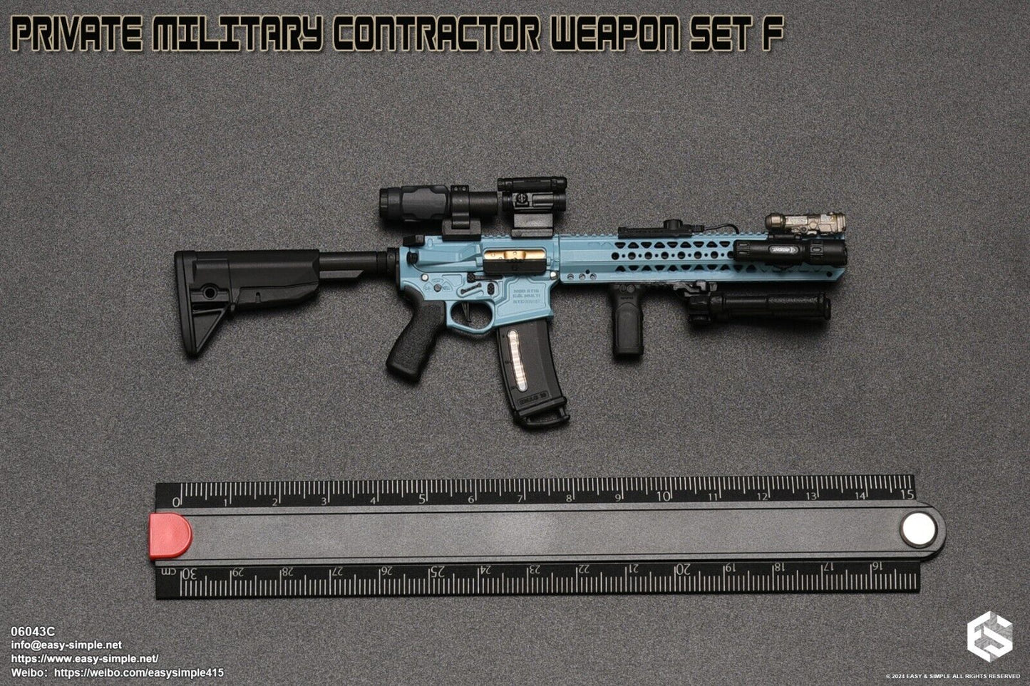 1:6 Easy & Simple Private Military Contractor Weapon Set F Ver. C for 12" Figure