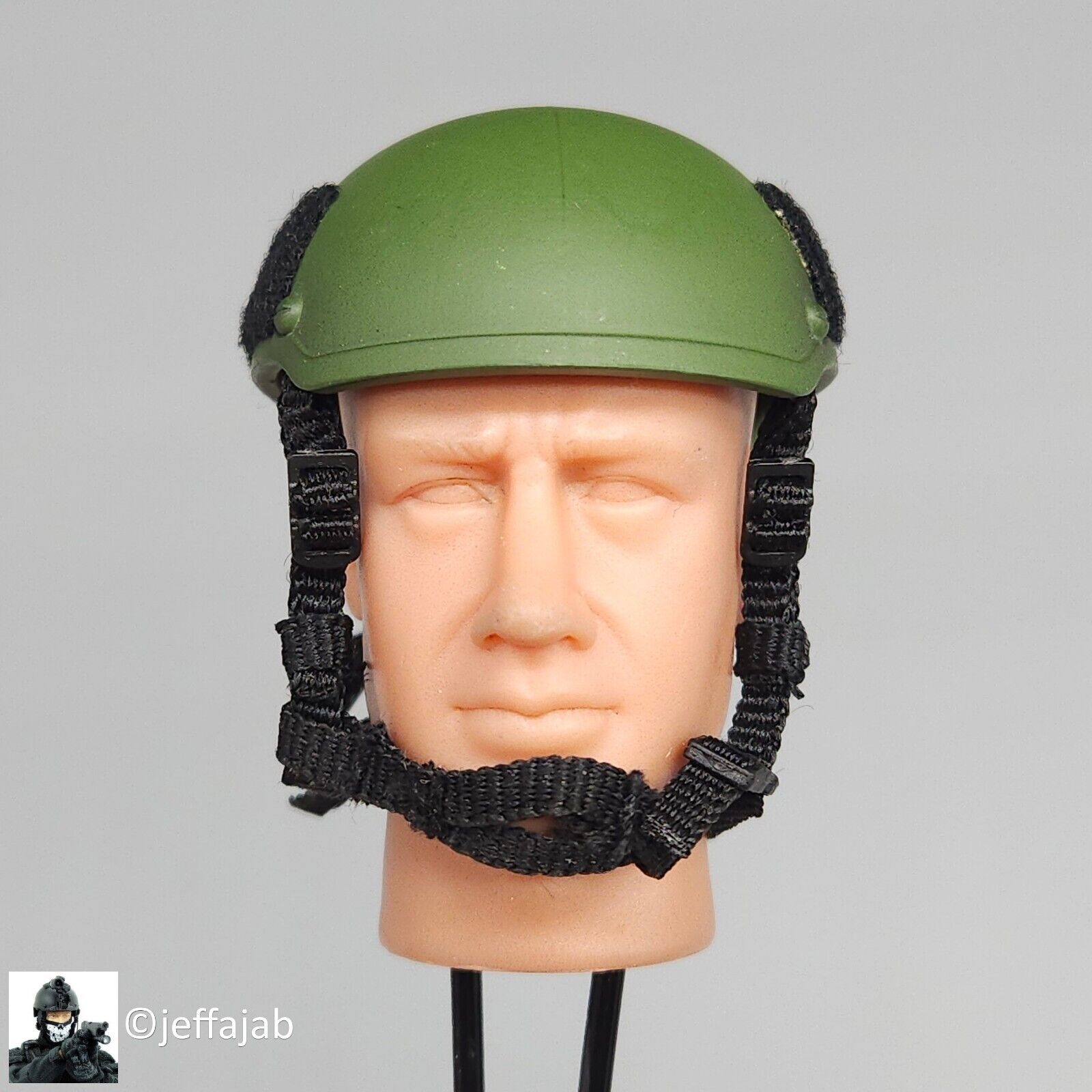 1:6 scale BBI Green Half Cut MICH Helmet for 12" Figures SEAL CAG