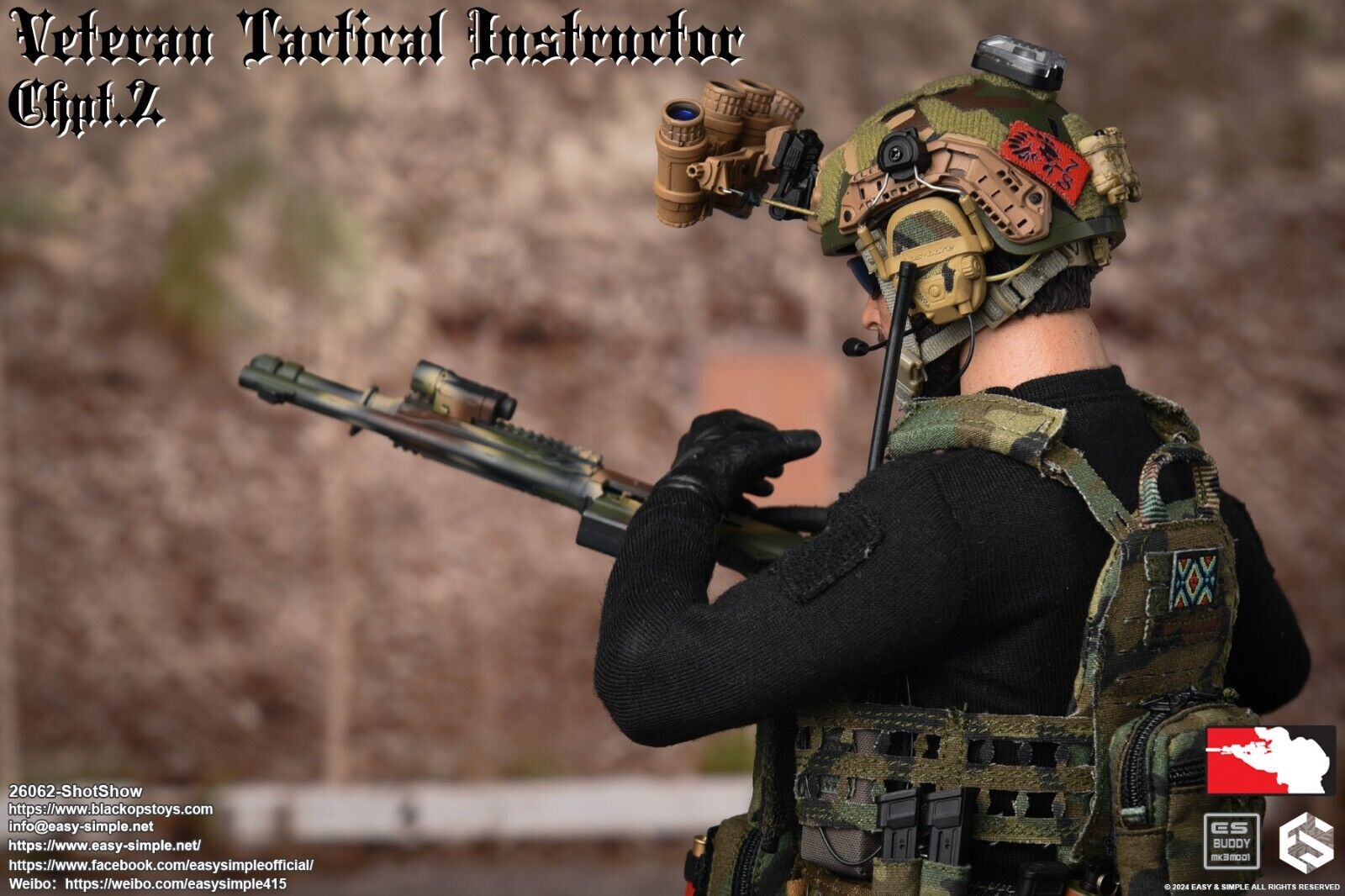 1:6 Easy & Simple Veteran Tactical Instructor Ch II SHOT Show Radio w/ Headset