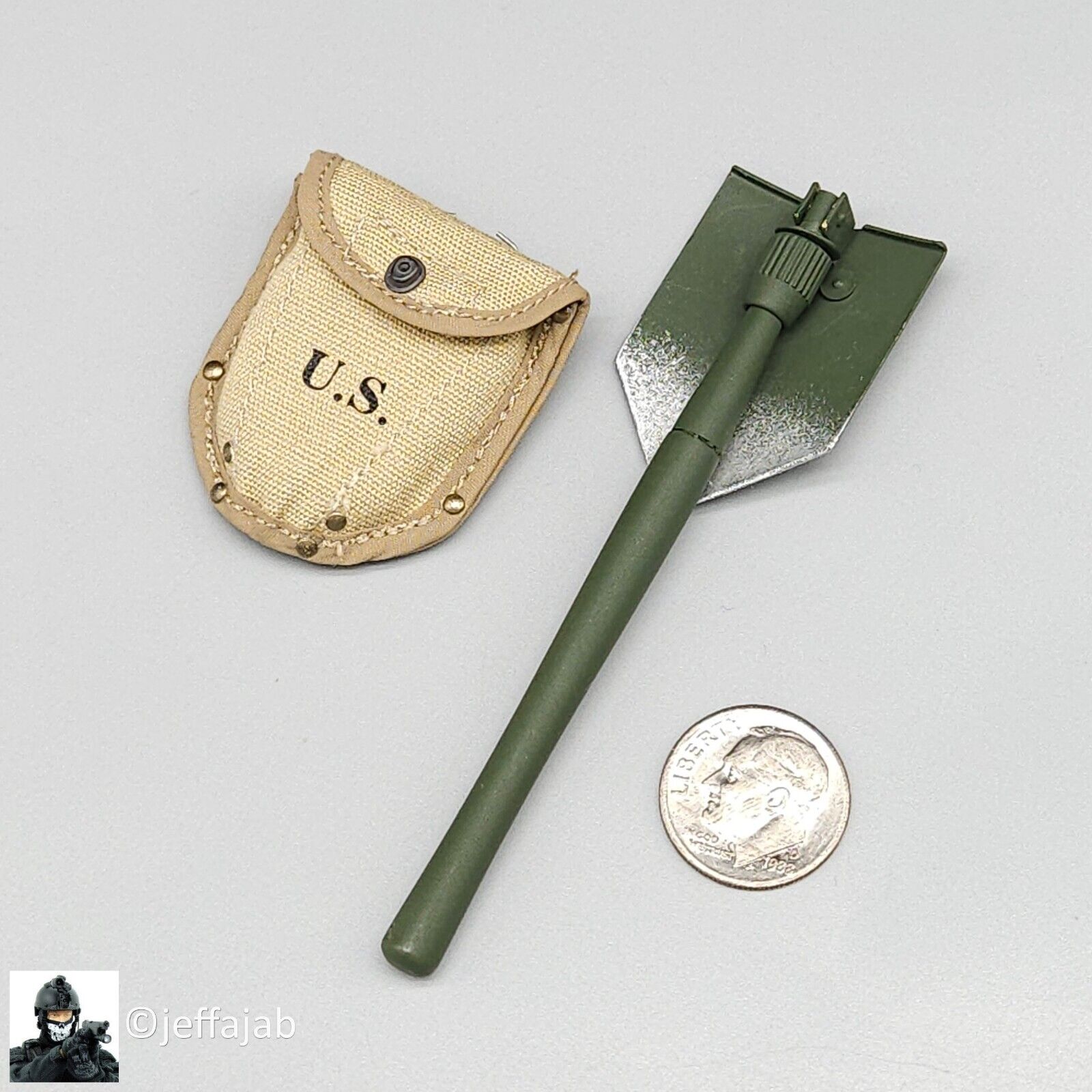 1:6 scale Soldier Story WWII US 101st Airborne Pvt Ryan M43 Shovel w/ Pouch