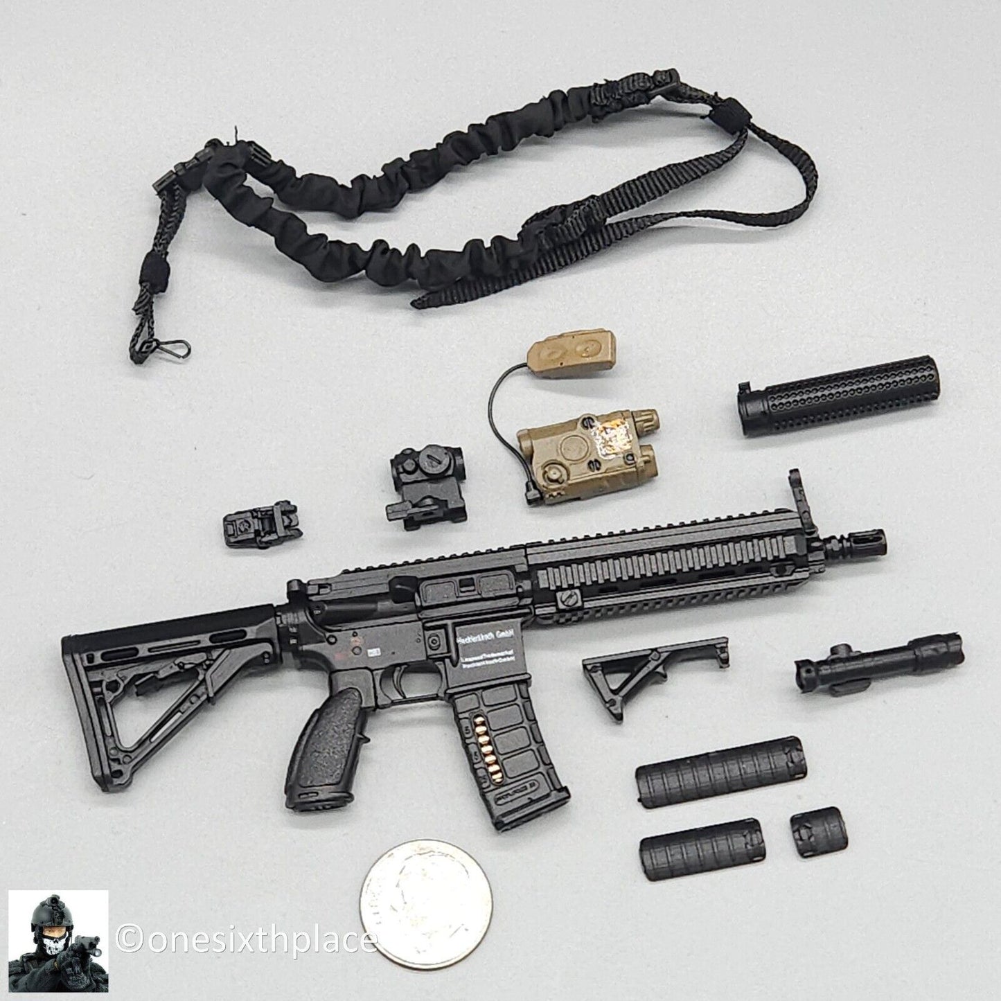 1:6 scale Mini Times Female SWAT Operator HK416 Rifle Set for 12" Figures