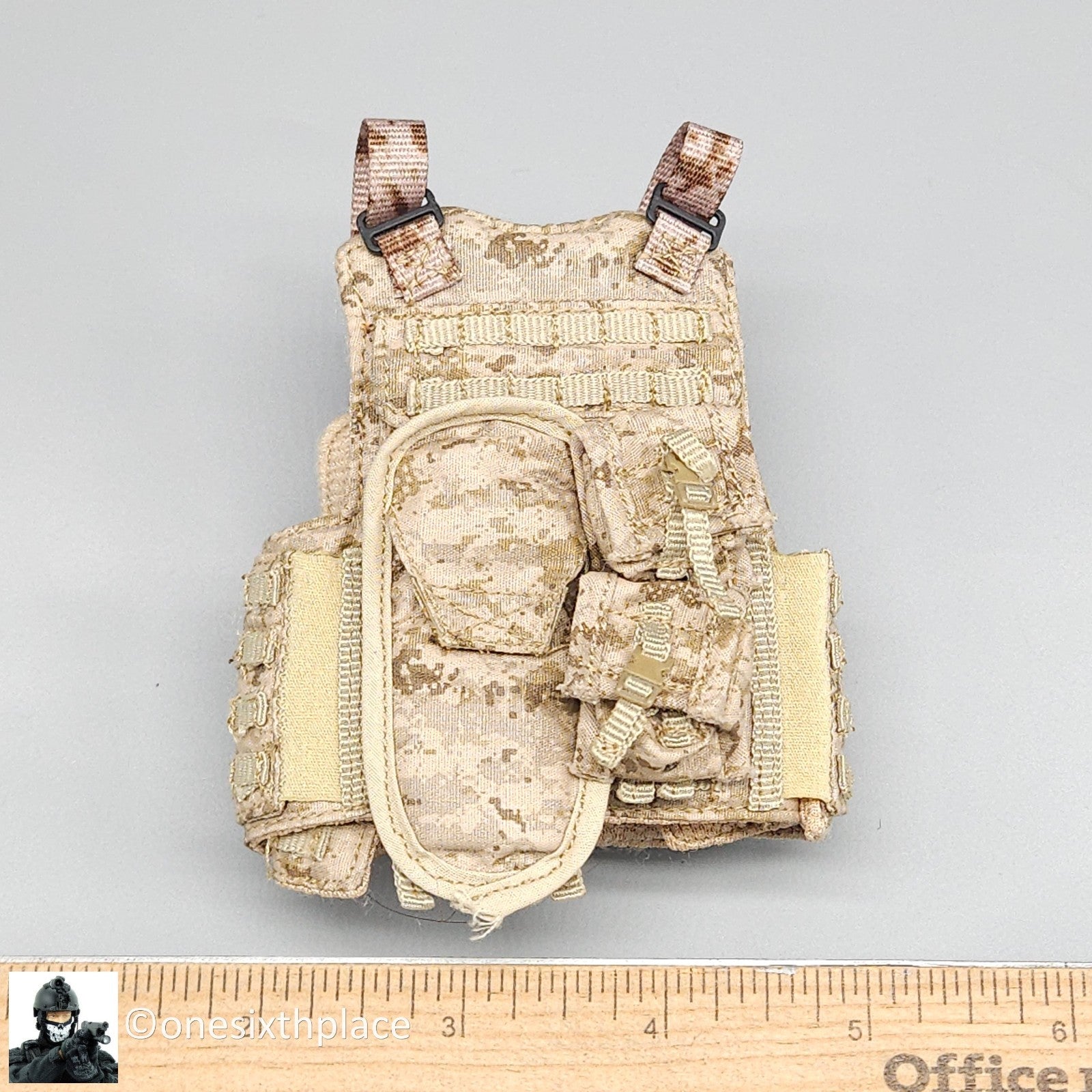 1:6 Easy & Simple Frozen Night Assault AOR1 Plate Carrier w/ MP7 Pouches