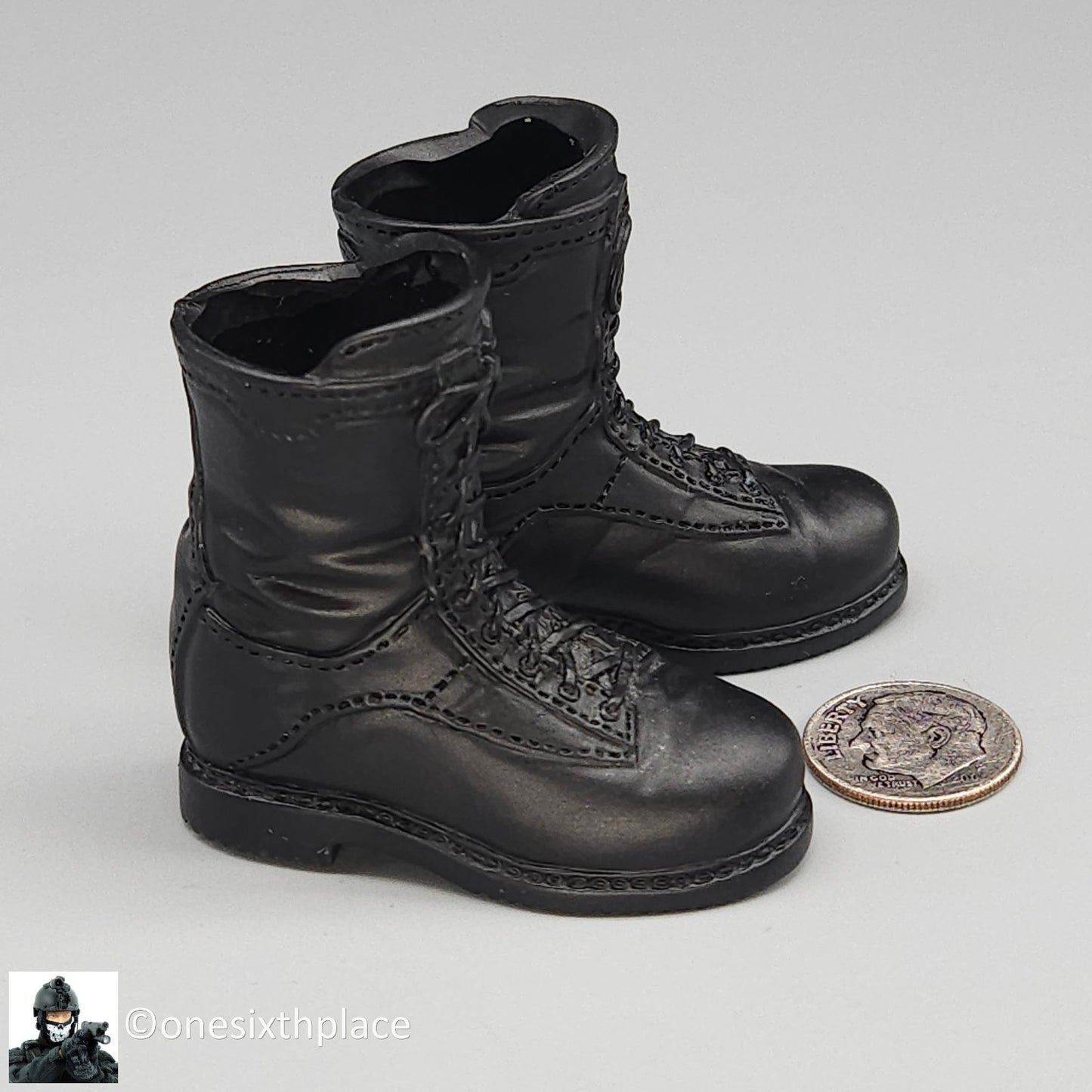 1:6 scale Dragon DEVGRU Shane Black Boots for 12" Figures Pilot