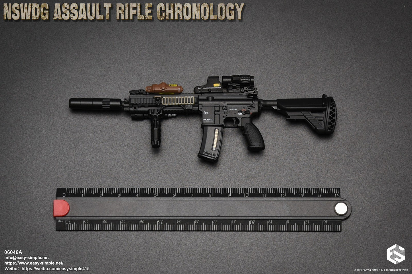 1:6 Easy & Simple NSWDG Assault Rifle Chronology Set A for 12" Figures 06046A