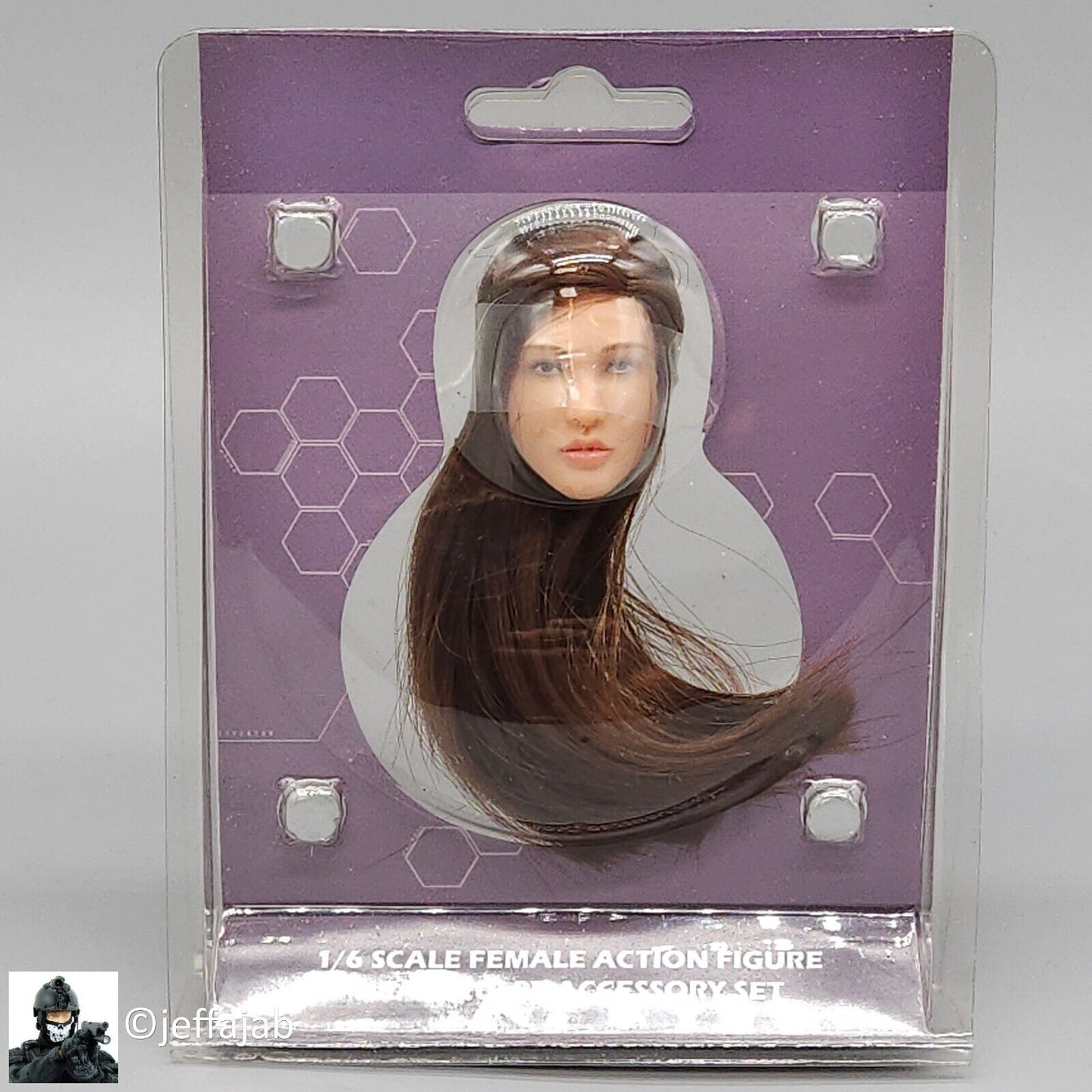 1:6 Triad Toys Female Head Sculpt Series 3 Michelle Brunette Hair for 12" Figure