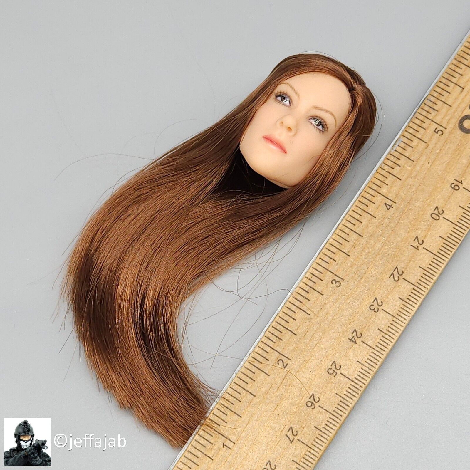 1:6 Triad Toys Female Head Sculpt Series 3 Sienna Brunette Hair for 12" Figure