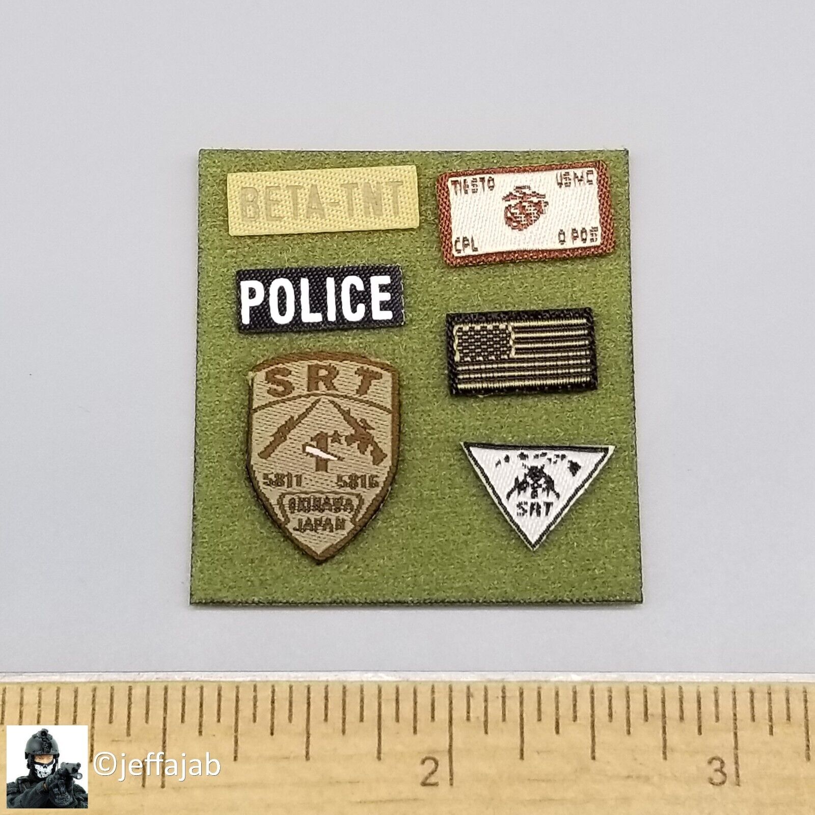 1:6 King's Toy USMC SRT Patches Set for 12" Figures
