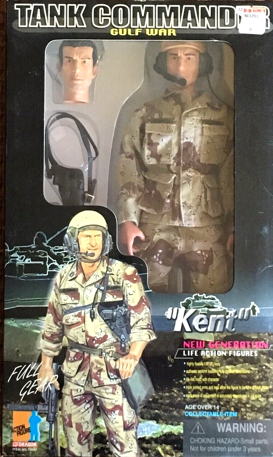 1:6 scale Dragon US Tank Commander "Kent" Male Head Sculpt for 12" Figures