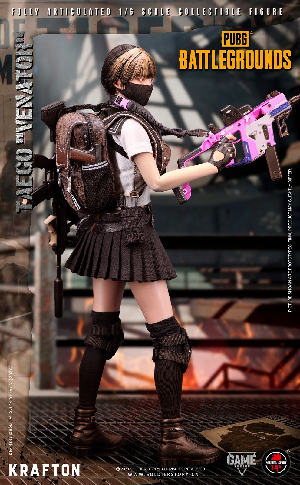 1:6 Soldier Story PUBG Battlegrounds Female Taego Knee Pads for 12" Figures